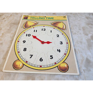 Vintage 1985 Golden Step Ahead Clock Puzzle